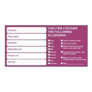 Allergen Prep Labels & Markers