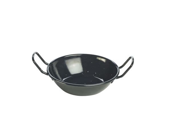 Black Enamel Dish 14cm Box of 6