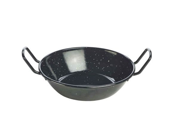 Black Enamel Dish 18cm Box of 6