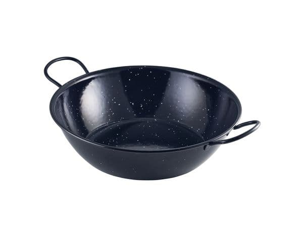 Black Enamel Dish 30cm Box of 6