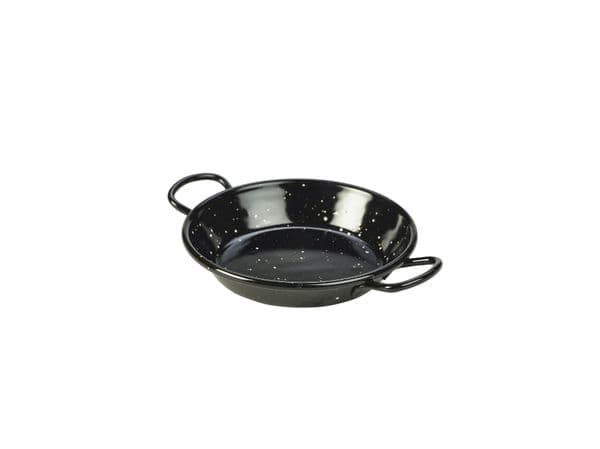Black Enamel Miniature Paella Pan 12cm8 Box of 6