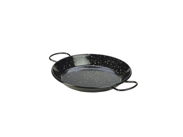 Black Enamel Paella Pan 20cm Box of 6