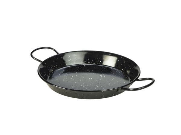 Black Enamel Paella Pan 26cm Box of 6