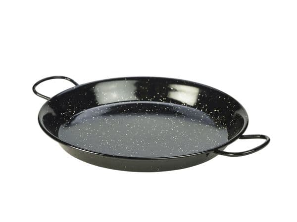 Black Enamel Paella Pan 30cm Box of 6