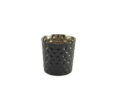 Black Hammered Stainless Steel Serving Cup 8.5 x 8.5cm Box Of 12