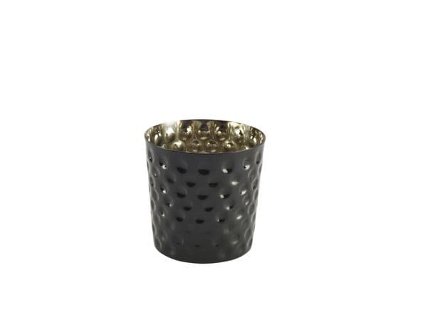 Black Hammered Stainless Steel Serving Cup 8.5 x 8.5cm Box Of 12