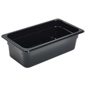 Black Polycarbonate Gastronorm Pan 1/3 100mm deep