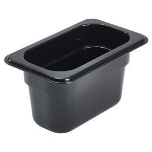 Black Polycarbonate Gastronorm Pan 1/9 100mm
