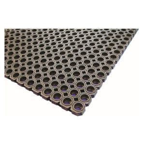 Black Rubber Kitchen Mat 100x150x2.3cm
