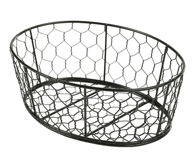 Black Wire Basket 24X18X8.5cm Box Of 6
