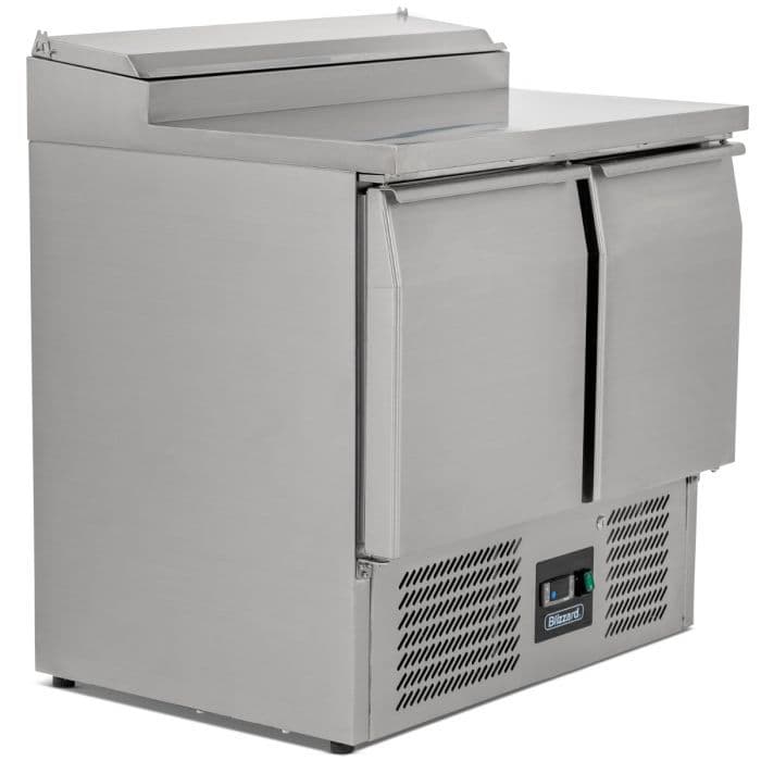Blizzard 2 door raised collar prep counter