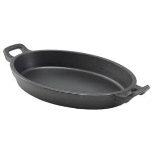 Cast Iron Oval Eared Dish 24 x 17.3 x 3.4cm Box Of 6