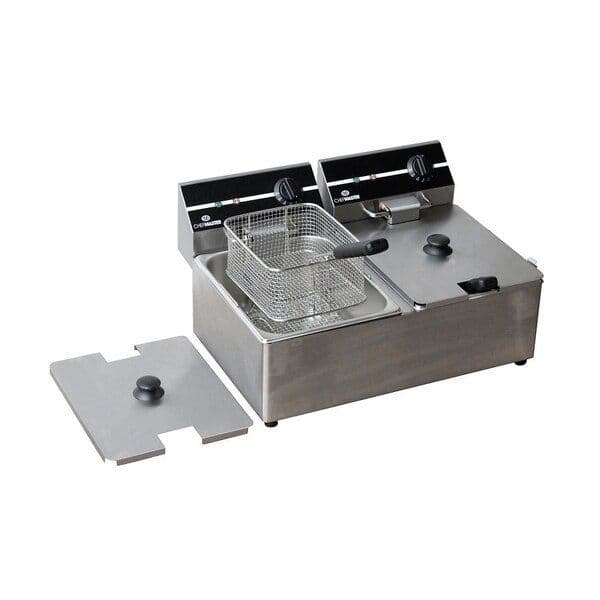 Chefmaster 2x6 litre twin tank countertop fryer