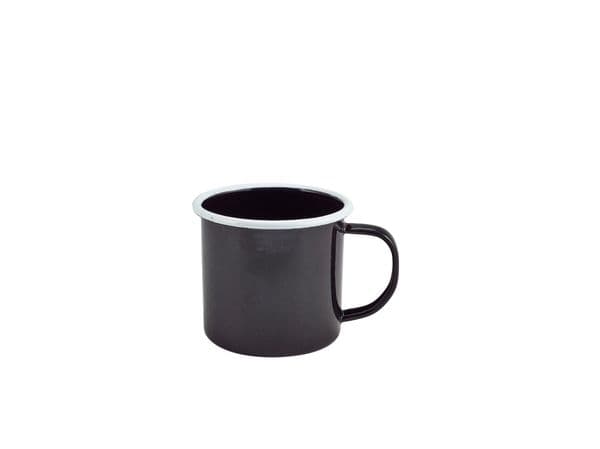 Enamel Mug Black with White Rim 36cl/ 12.5oz