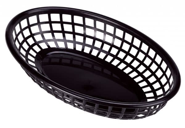Fast Food Basket Black 23.5 x 15.4cm Box Of 6