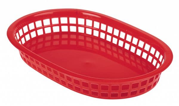 Fast Food Basket Red 27.5 x 17.5cm Box Of 6