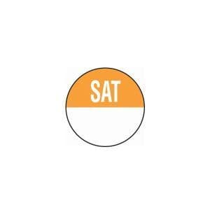 Food Storage label removable day dot Saturday