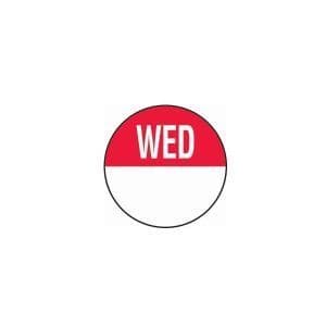 Food Storage label Removable day Dot Wednesday