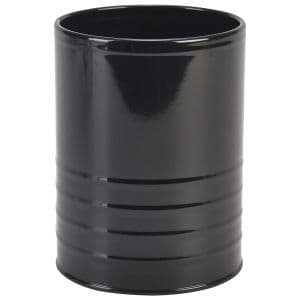 Galvanised Steel Can 11cm Dia x 14.5cm Black Box Of 12