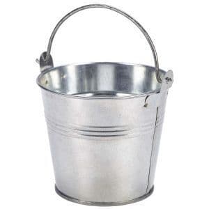 Galvanised Steel Serving Bucket 10cm Dia Box Of 12