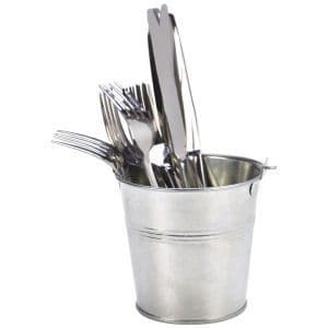 Galvanised Steel Serving Bucket 12cm Dia Box Of 12