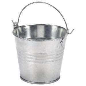 Galvanised Steel Serving Bucket 8.5cm Dia Box Of 12