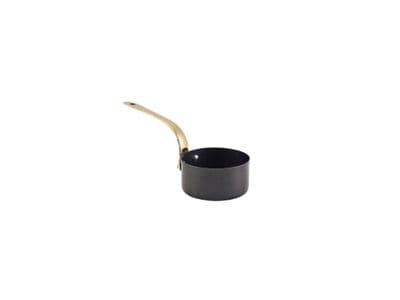 GenWare Black Vintage Steel Mini Sauce Pan 7 x 3.75cm Box Of 6