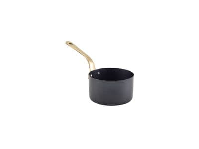 GenWare Black Vintage Steel Mini Sauce Pan 9 x 5.25cm Box Of 6