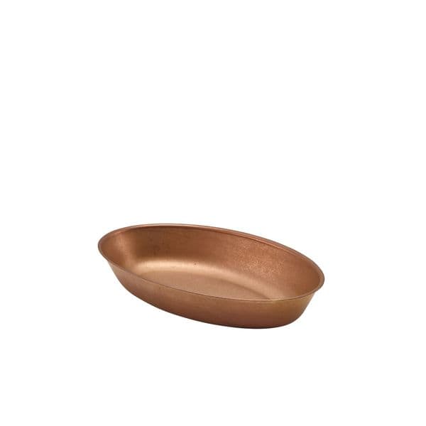 GenWare Copper Vintage Steel Oval Dish 17.5 x 11cm Box Of 6