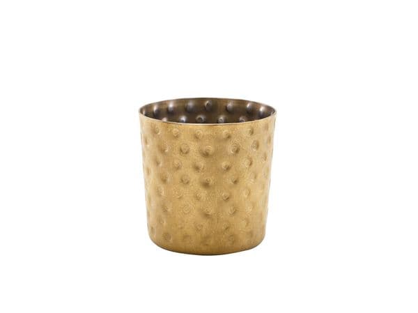 GenWare Gold Vintage Steel Hammered Serving Cup 8.5 x 8.5cm Box Of 12