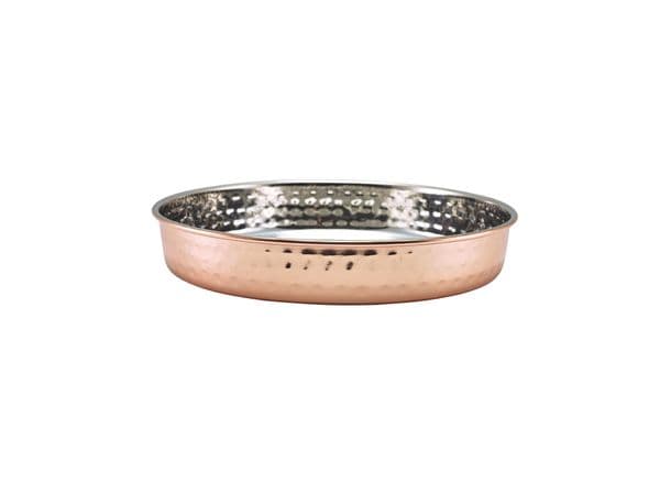 GenWare Hammered Copper Plated Presentation Plate 20cm Box Of 12