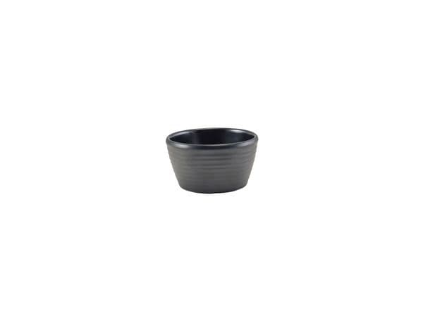 GenWare Melamine Matt Black Ripple Ramekin 56ml/ 2oz Box Of 24