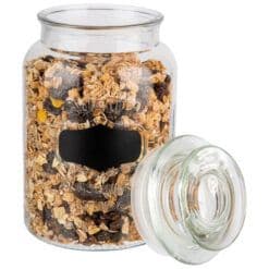 Glass Canister 1.2L 11.5x19.5cm (includes lid & labelling area)
