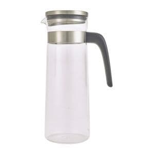 Glass Water Jug with Stainless Steel Lid 1.5Lt,164 x 100 x 280mm