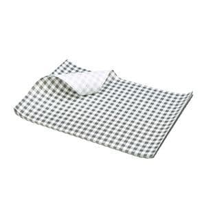 Greaseproof Paper Black Gingham Print 25 x 20cm (1000)