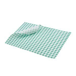 Greaseproof Paper Green Gingham Print 25 x 20cm (1000)
