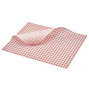 Greaseproof Paper Red Gingham Print 35 x 25cm (1000)