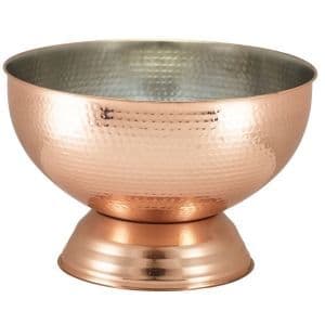 Hammered Champagne Bowl Copper 23.5 x 36cm