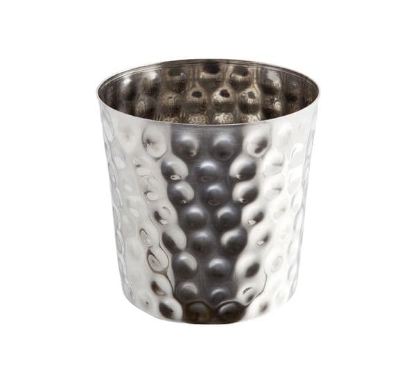 Hammered Stainless Steel Serving Cup 8.5 x 8.5cm Box Of 12