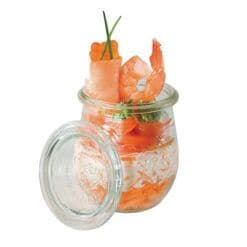 Lidded Glass Display Jar (12 sets) 220ml/8oz