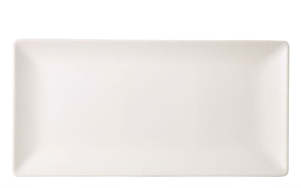 Luna Stoneware White Rectangular Plate 30 x 20cm/ 12 x 8" Box of 6