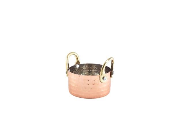 Mini Hammered Copper Casserole Dish 7.5 x 4cm Box Of 12
