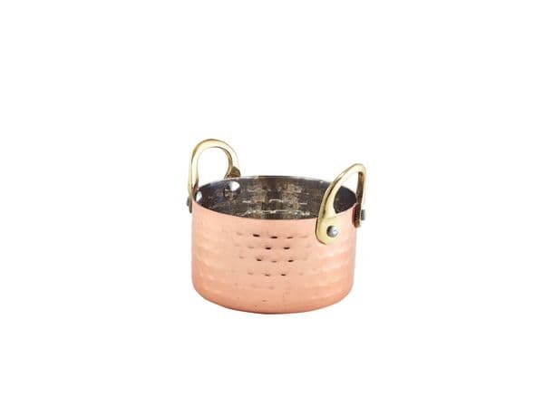 Mini Hammered Copper Casserole Dish 9.2 x 5cm Box Of 12