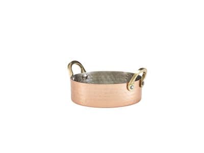 Mini Hammered Copper Plated Casserole Dish 12 x 3.5cm Box Of 12