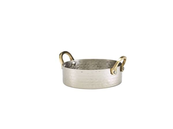 Mini Hammered Stainless Steel Casserole Dish 12 x 3.5cm Box Of 12