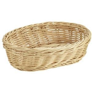 Oval Polywicker Basket 22.5 x 15.5 x 6.5cm Box Of 6