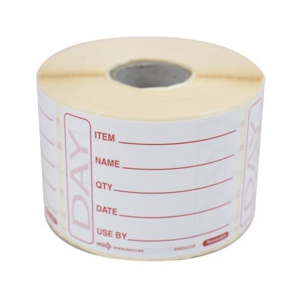 Removable Red Use By Label & x28;50 x 65mm& x29; 500