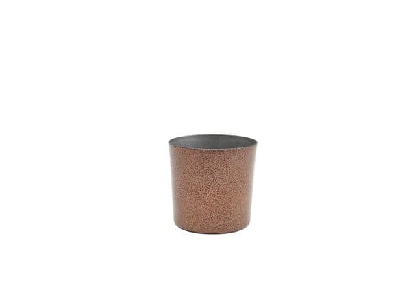 Stainless Steel Serving Cup 8.5 x 8.5cm Hammered Copper Box Of 12