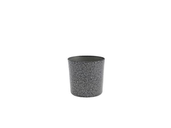 Stainless Steel Serving Cup 8.5 x 8.5cm Hammered Silver Box Of 12
