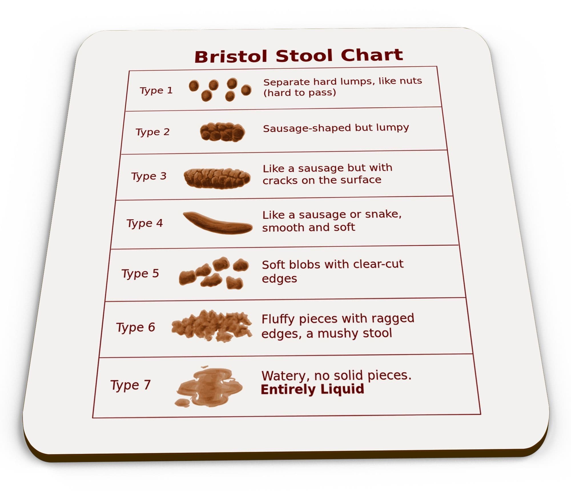 Bristol Stool Chart Glossy Mug Coaster